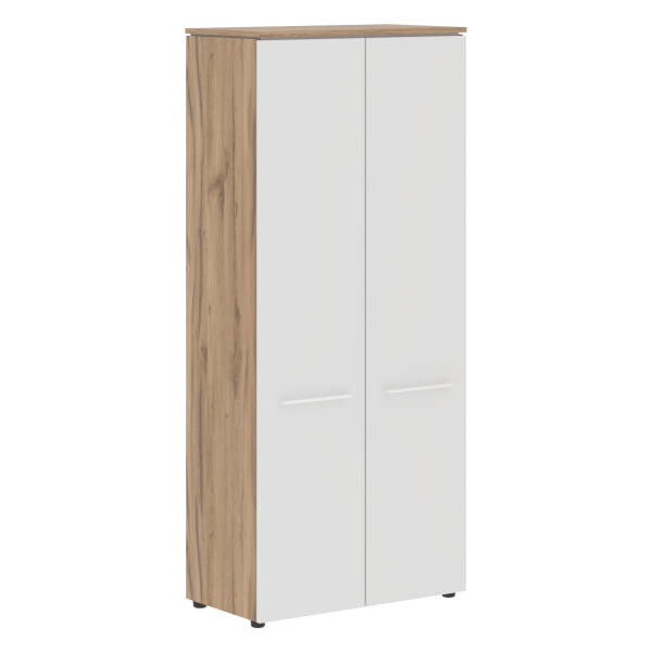 Шкаф с глухими дверьми MHC 85.1 Белый/Дуб Денвер светлый 854х423х1956 MORRIS TREND