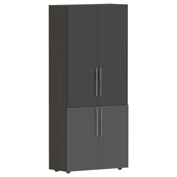 Шкаф комбинированный СП-064-25-16 Серый глянец/Дуб Мореный 900х450х2010 KANON