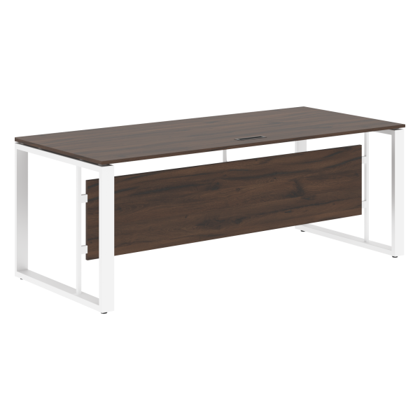 Стол руководителя EST 209 Дуб Денвер темный/Белый 2000х900х750 ENIO