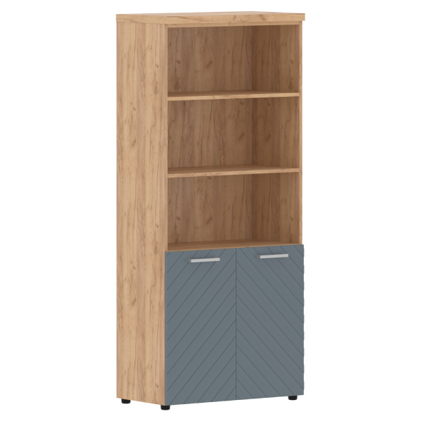 Шкаф с комплектом малых дверей и топом TLHC 85.5 Серо-голубой/Дуб Бофорд Z 854х452х1968 TORR LUX