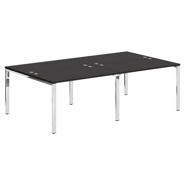 Стол 4-х местный XGWST 2414.1 Дуб Юкон Модерн/Нержавейка полированная 2400х1406х750 XTEN GLOSS