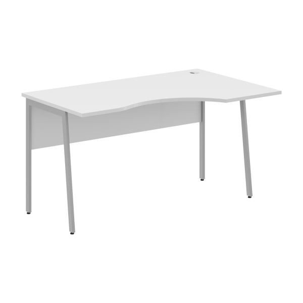 Стол прямой СА-2P(R) Белый/Алюминий 1400х900х755 IMAGO PLUS