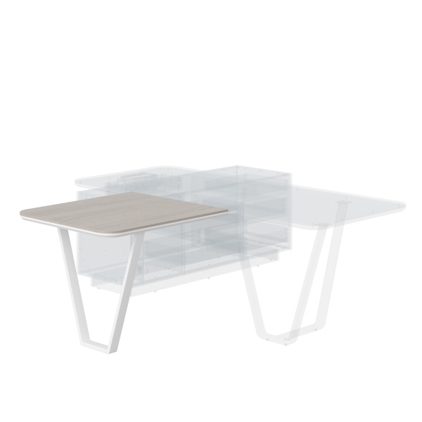 Стол приставной СФ-573409.1 Дуб серый/Белый премиум 920х810х762 LINE
