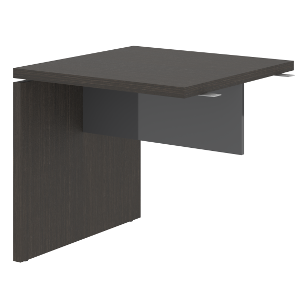 Брифинг-приставка СП-064-25-10 Дуб Мореный/Серый глянец 800х800х750 KANON