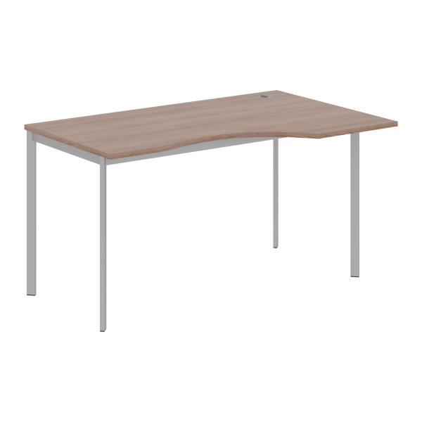 Стол эргономичный СА-2S(R) Ясень Шимо/Алюминий 1400х900х755. IMAGO-S