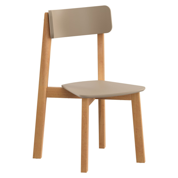 Комплект прямых стульев LYKKE CE-2 Тауп/Бук 480х570х900 LYKKE