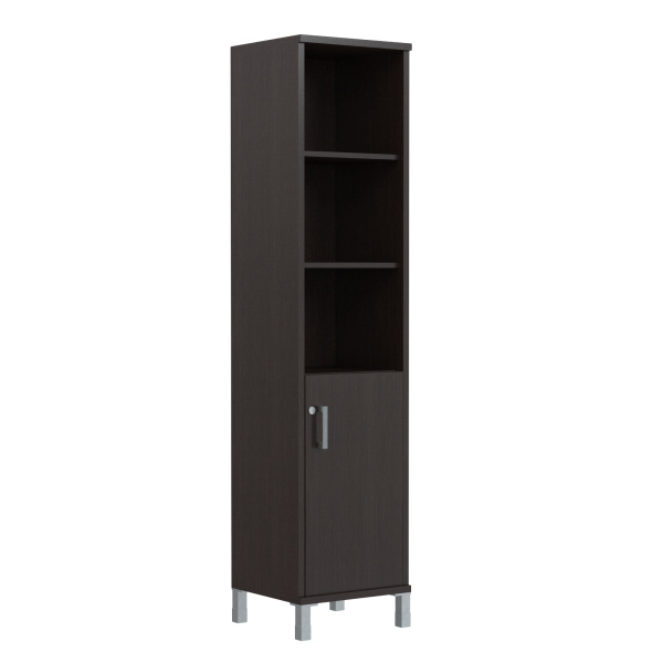 Шкаф-колонка высокая с замком в глухой малой двери B 431.3(RZ) Венге Магия 475х450х2054 BORN