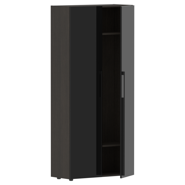 Гардероб СП-064-25-13 Черный глянец/Дуб Мореный 900х450х2010 KANON