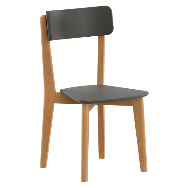 Комплект эргономичных стульев LYKKE CR-2 Антрацит/Бук 450х465х900 LYKKE
