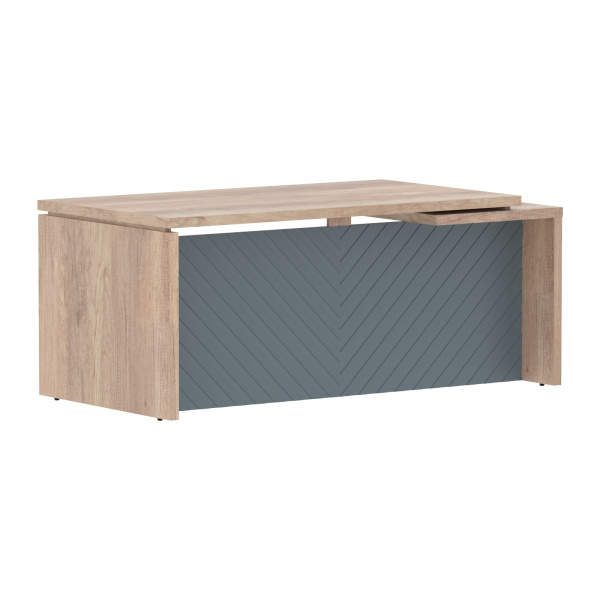 Стол руководителя TLCT 189(L) Дуб Каньон Z/Серо-голубой 1800х900х750 TORR LUX