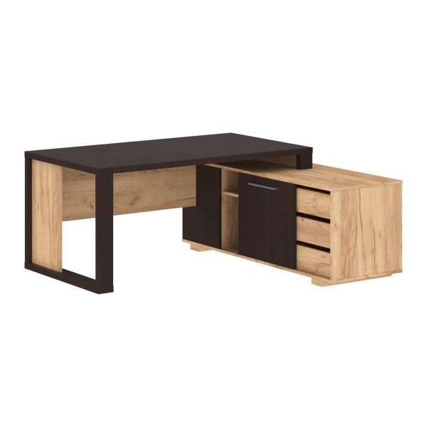 Стол руководителя с тумбой ACT 1716.A(R) Венге Магия/Дуб Бофорд 1 750х1 600х750 ALTO