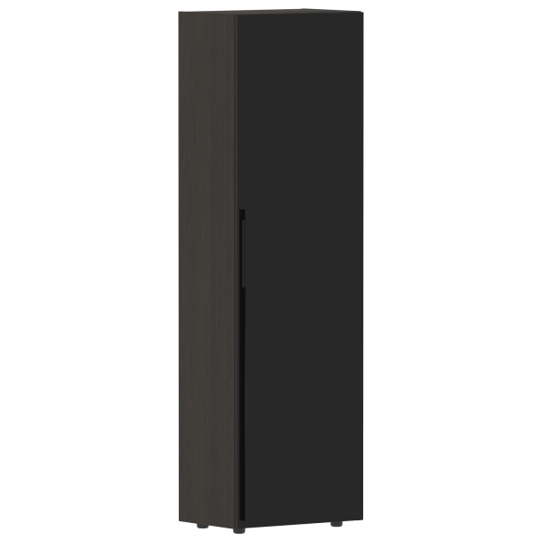 Гардероб узкий СП-064-25-12(R) Черный глянец/Дуб Мореный 600х400х2010 KANON