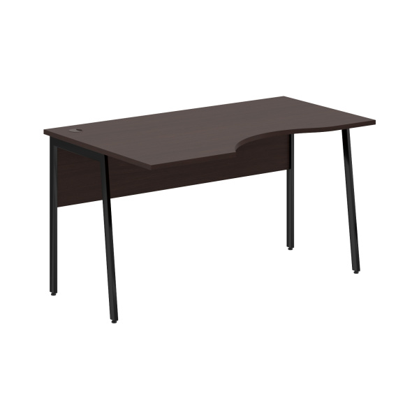 Стол прямой СА-2P(L) Венге Магия/Черный 1400х900х755 IMAGO PLUS