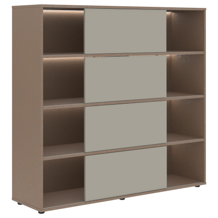 Стеллаж с дверьми купе VMCS 1615 Аметист/Кобра 1600х450х1517 VELION