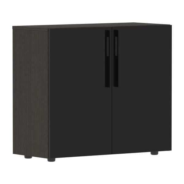 Шкаф СП-064-25-18 Черный глянец/Дуб Мореный 900х400х800 KANON