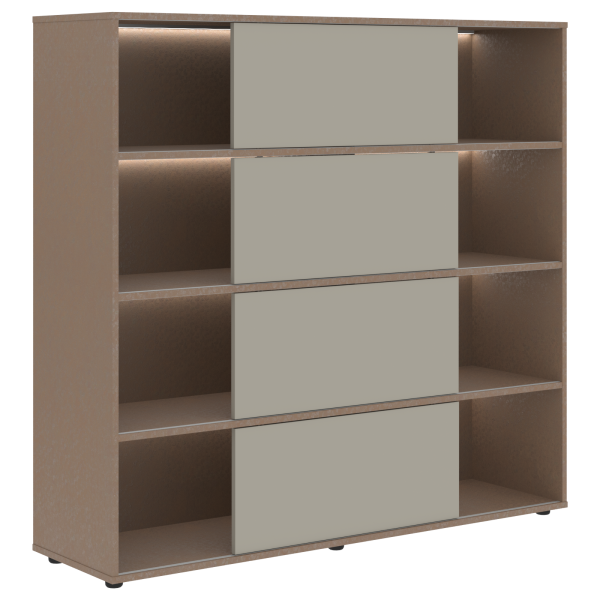 Стеллаж с дверьми купе VMCS 1615 Аметист/Кобра 1600х450х1517 VELION