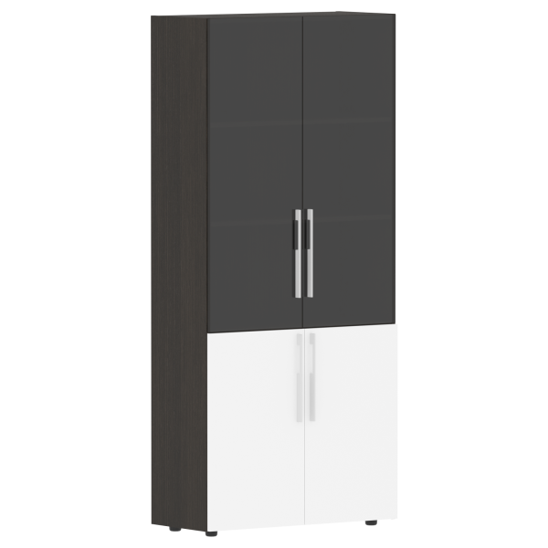 Шкаф комбинированный СП-064-25-16 Белый глянец/Дуб Мореный 900х450х2010 KANON