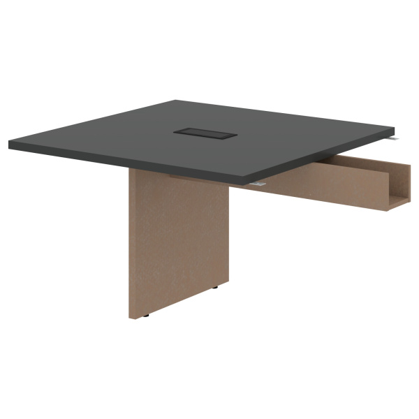 Стол приставной VFCT 1212 Яшма черный/Кобра 1200х1200х750 VELION