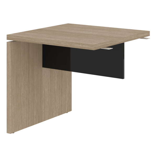 Брифинг-приставка СП-064-25-10 Дуб Натуральный/Черный глянец 800х800х750 KANON