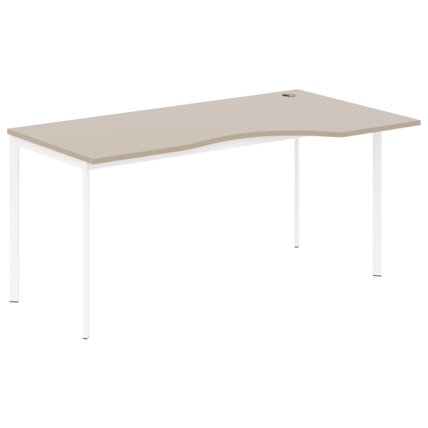 Стол эргономичный СА-1S(R) Мокачино/Белый 1600х900х755 Imago S