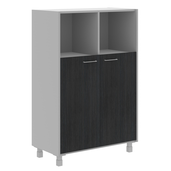 Шкаф с глухими малыми дверьми OMC 87.3 Дуб Юкон Модерн/Металлик 874х450х1329 OFFIX NEW