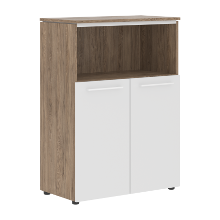 Шкаф с глухими малыми дверьми MMC 85.3 Белый/Кария Пальмира 854х423х1188 MORRIS TREND