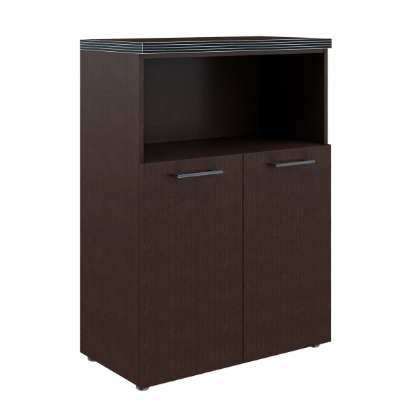 Шкаф с глухими малыми дверьми и топом TMC 85.3 Венге Магия 856х450х1203 TORR