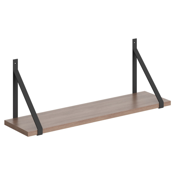 Полка с полкодержателями SH1-GINO Ясень Шимо 830х210х300 COFFEE