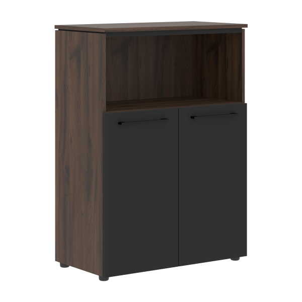 Шкаф с глухими малыми дверьми MMC 85.3 Антрацит/Дуб Денвер темный 854х423х1188 MORRIS TREND