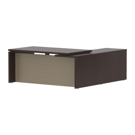 Стол руководителя TLCT 1820(L) Венге Магия Z/Капучино 1800х2000х750 TORR LUX