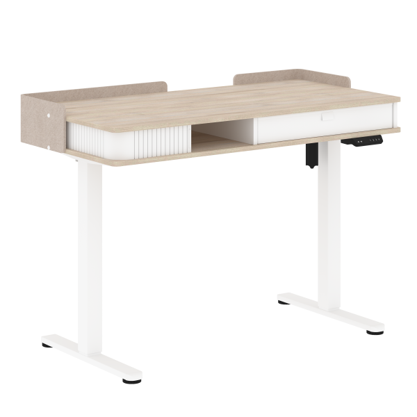 Стол письменный с подъемным механизмом HT503 Дуб Светлый/Белый 1200х600х780-1180  XTEN-UP Стол письменный с подъемным механизмом HT503 Дуб Светлый/Белый 1200х600х780-1180  XTEN-UP