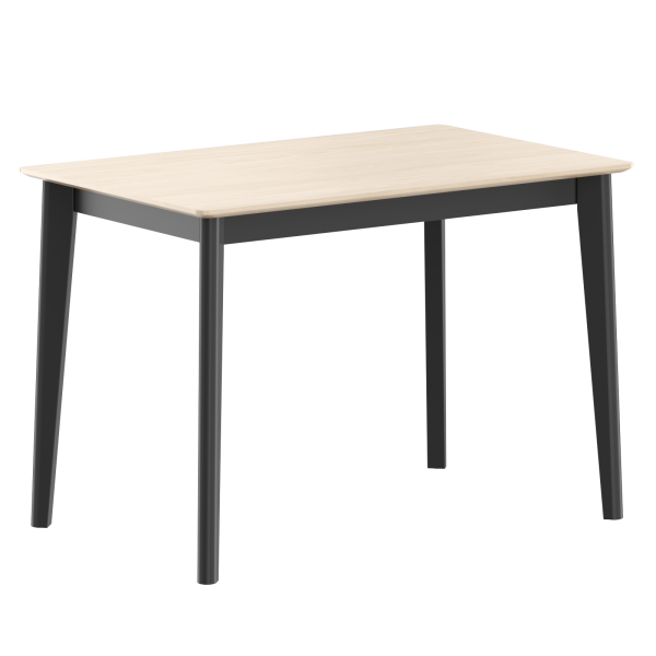 Стол прямой LYKKE TS-110 Белый дуб/Черный 1100х700х750 LYKKE