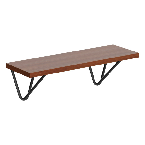 Полка с полкодержателями SH2-WIRE Орех Французский 630х213х208 COFFEE