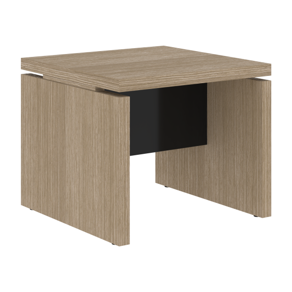 Стол журнальный СП-064-25-11 Дуб Натуральный/Черный глянец 600х600х500 KANON