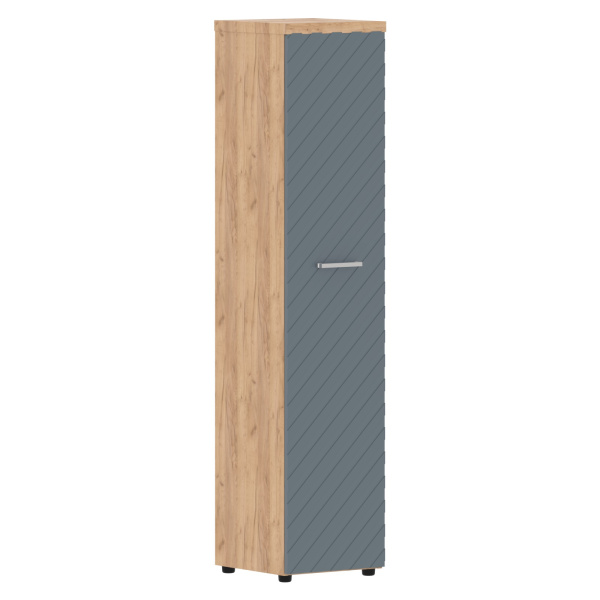 Шкаф колонка с глухой дверью и топом TLHC 42.1(L) Серо-голубой/Дуб Бофорд Z 430х452х1968 TORR LUX