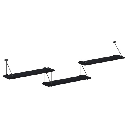 Полка с полкодержателями SH4-ROD/BAR Дуб Юкон Модерн 1780х166х392 COFFEE