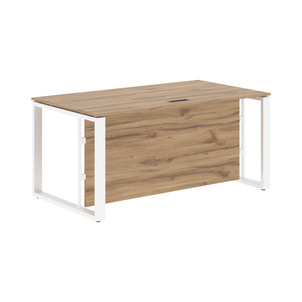 Стол руководителя EST 169H Дуб Денвер светлый/Белый 1600х900х750 ENIO