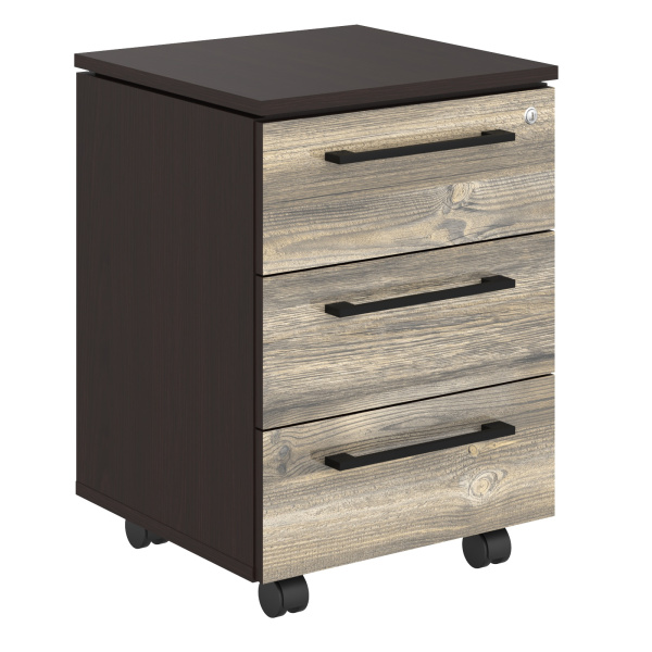 Тумба мобильная MMC-3D.A Дуб Базель/Венге Магия 465х450х652 MORRIS