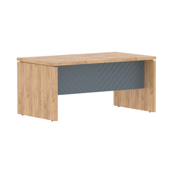 Стол руководителя TLST 169 Дуб Бофорд Z/Серо-голубой 1600х900х750 TORR LUX
