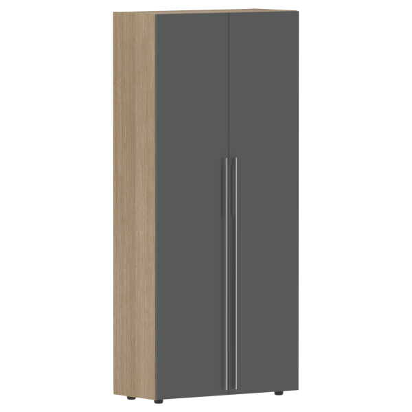Гардероб СП-064-25-13 Серый глянец/Дуб Натуральный 900х400х2010 KANON