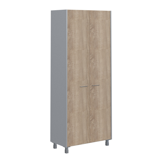 Шкаф с глухими дверьми OHC 87.1 Дуб Сонома светлый/Металлик OFFIX NEW