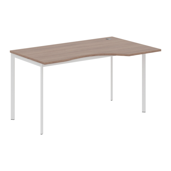 Стол эргономичный СА-2S(R) Ясень Шимо/Белый 1400х900х755. IMAGO-S