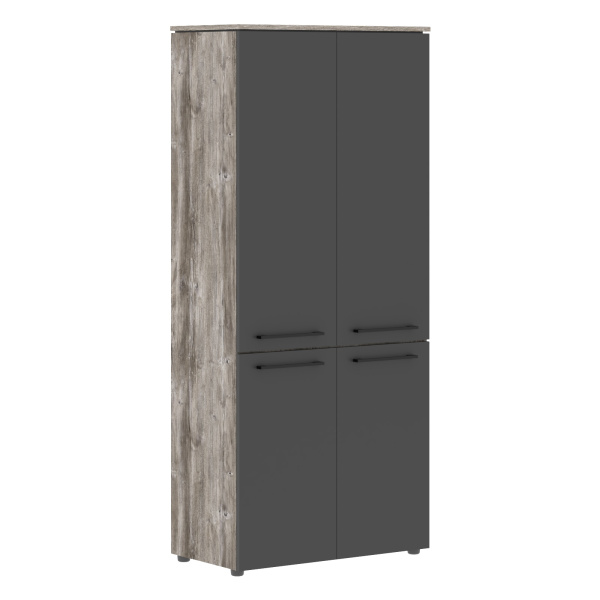 Шкаф с глухими средними и малыми дверьми MHC 85.3 Антрацит/Сосна Нордик 854х423х1956 MORRIS TREND