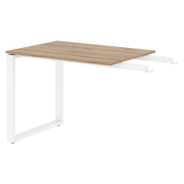 Брифинг-приставка EB 1070 Дуб Денвер светлый/Белый 1000х700х750 ENIO