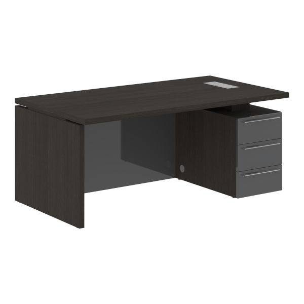 Стол письменный СП-064-25-25(R) Дуб Мореный/Серый глянец 1800х900х750 KANON