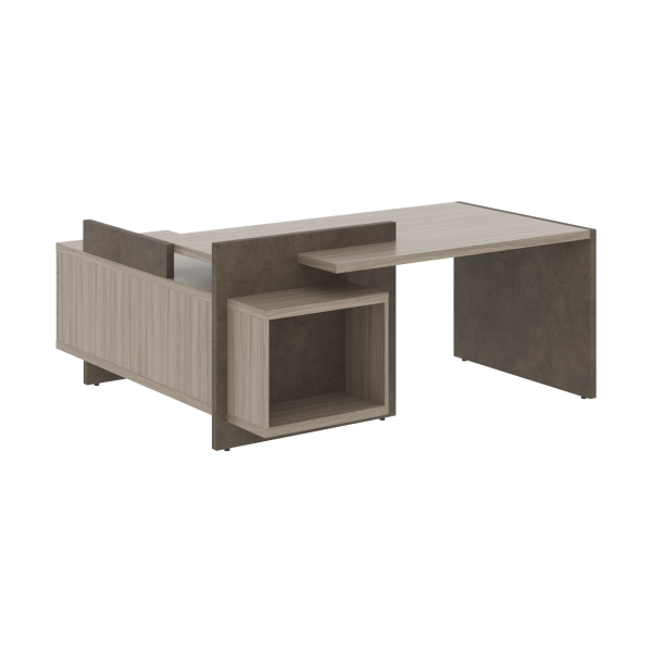 Стол СФ-531222 Дрифтвуд /Бетон чикаго темно-серый 1800х1798х840 WOOD&STONE