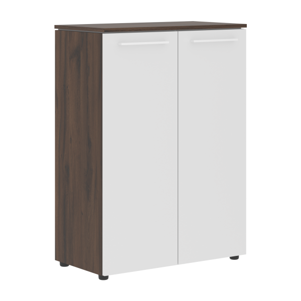 Шкаф с глухими средними дверьми MMC 85.1 Белый/Дуб Денвер темный 854х423х1188 MORRIS TREND