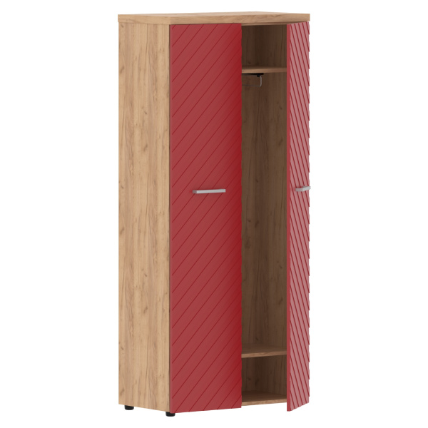 Гардероб TLCW 85 Красный/Дуб Бофорд Z 854х452х1968 TORR LUX