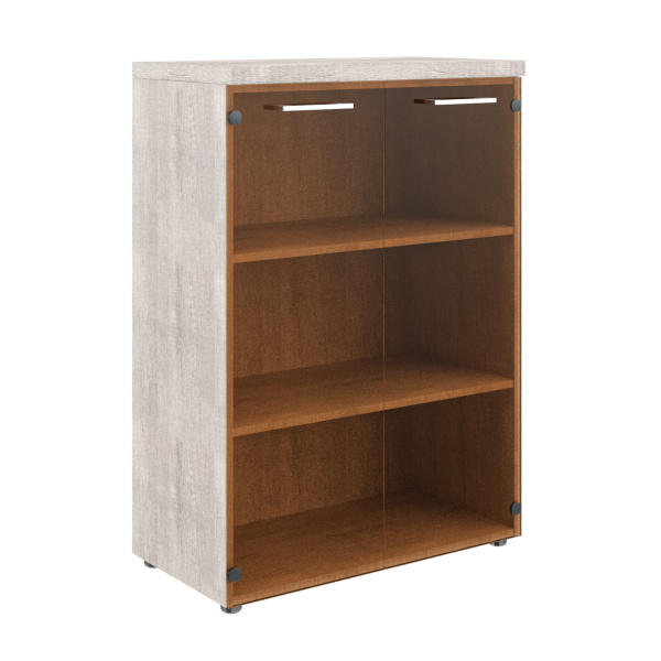 Шкаф со стеклянными дверьми и топом TMC 85.2 дуб Каньон Z 856х450х1203 TORR-Z