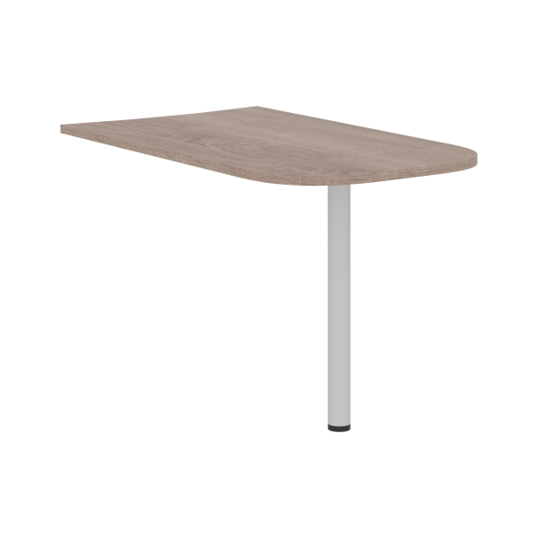 Брифинг - приставка XB 127 Дуб Сонома/Алюминий 1200х700х750 XTEN